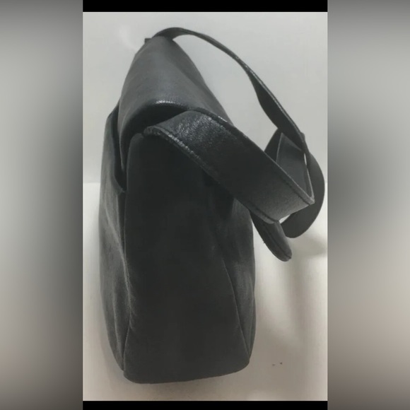 Ettenne Aigner Genuine Leather Shoulder Bag Black Silver Hardware Dark Academia - Picture 2 of 16